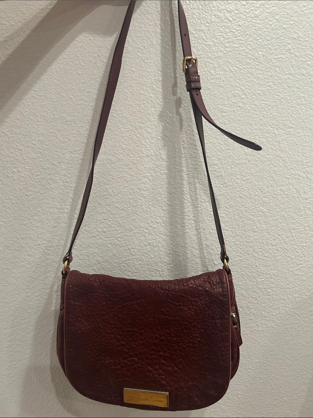Marc by Marc Jacobs Burgundy Leather Crossbody Bag
